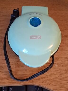 DASH Mini Waffle Maker in Mint Green and Black